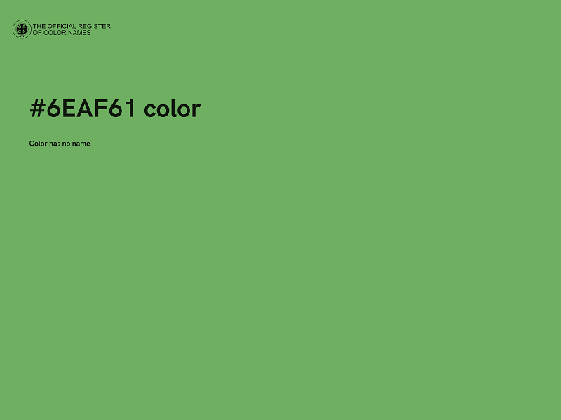 #6EAF61 color image