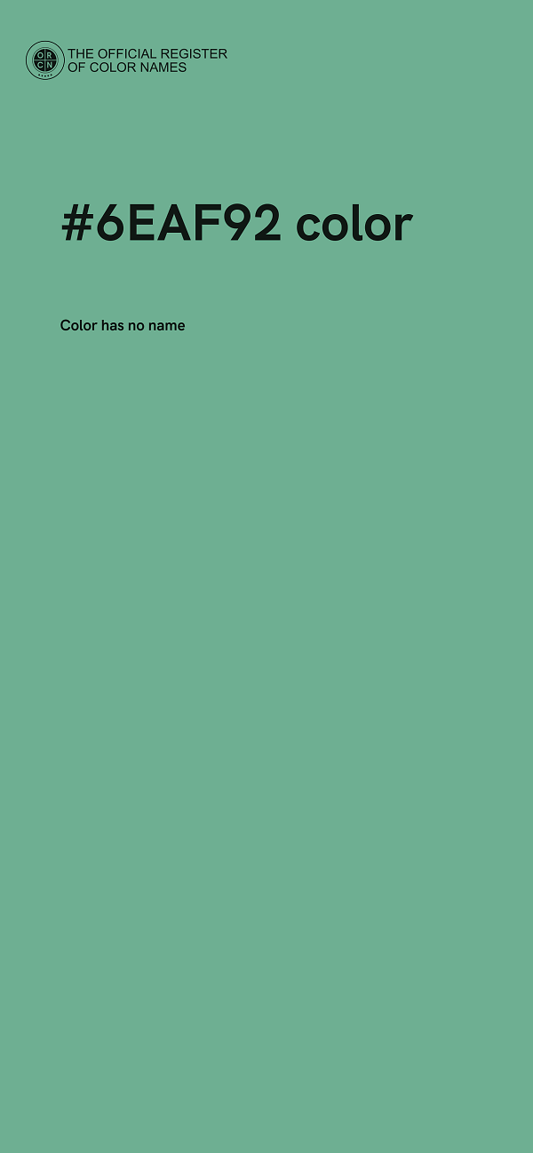 #6EAF92 color image