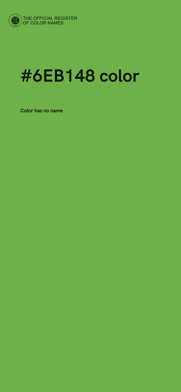 #6EB148 color image