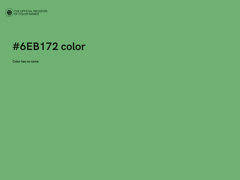 #6EB172 color image