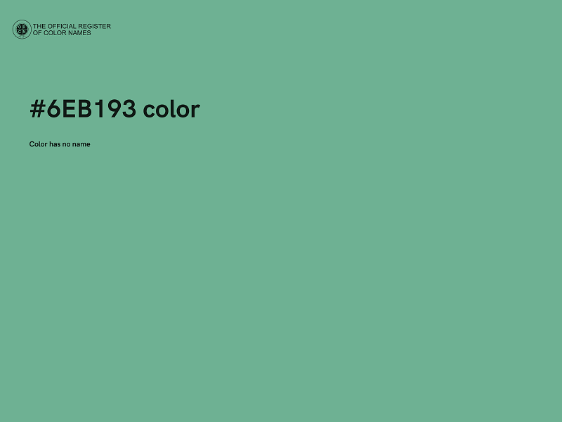 #6EB193 color image