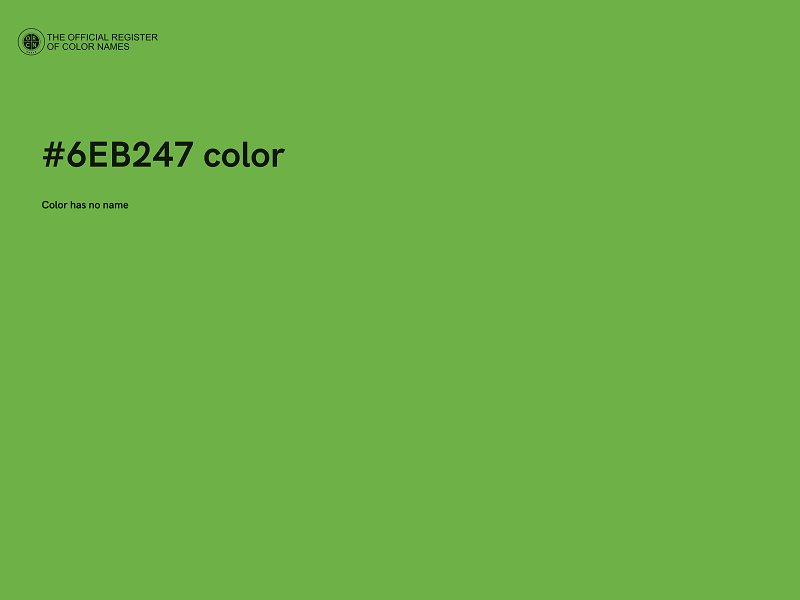 #6EB247 color image