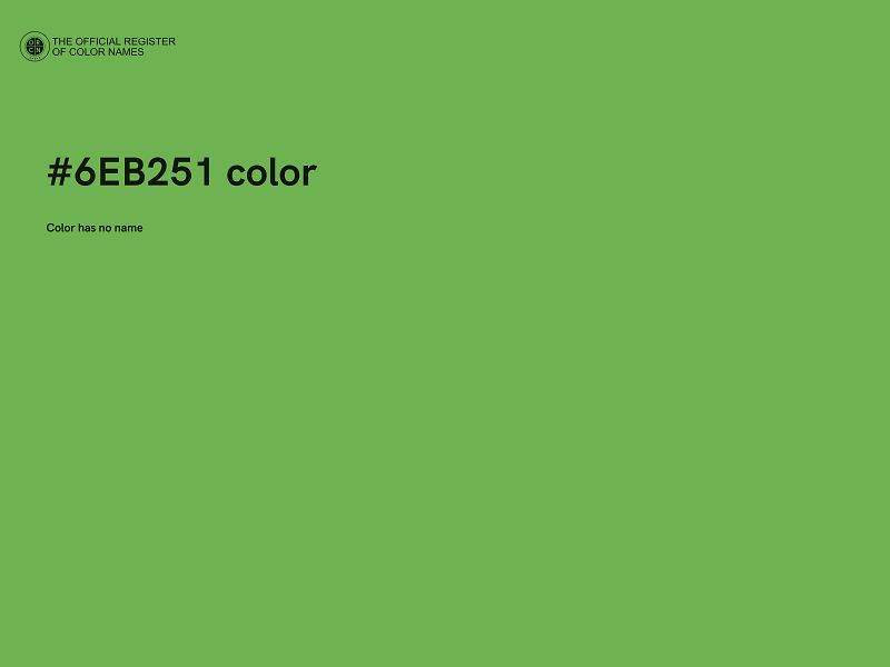 #6EB251 color image