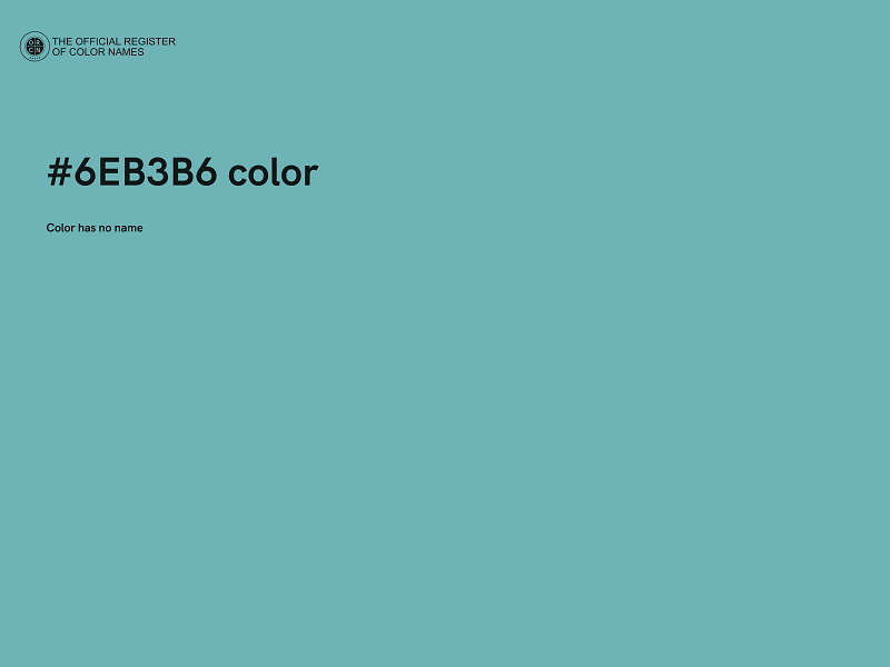 #6EB3B6 color image
