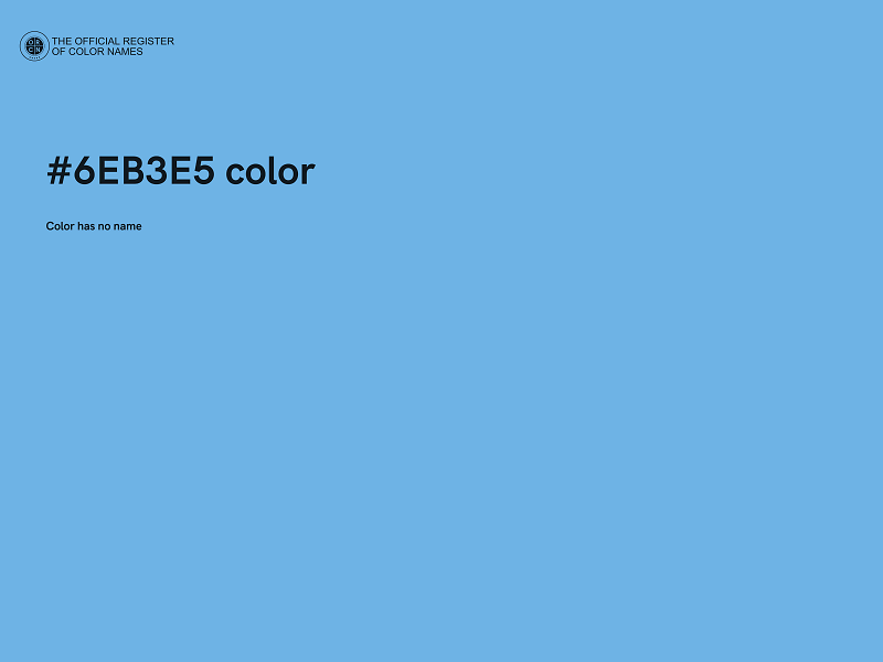 #6EB3E5 color image