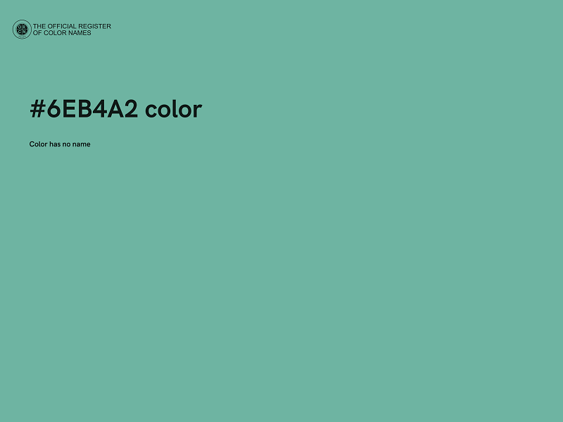 #6EB4A2 color image