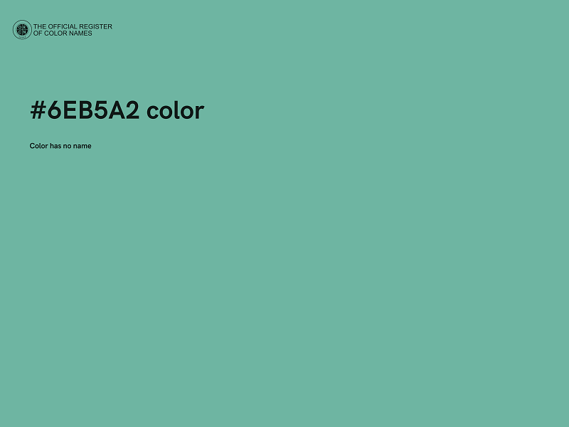 #6EB5A2 color image