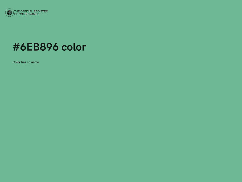 #6EB896 color image
