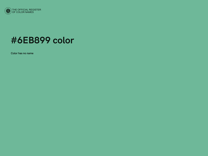 #6EB899 color image