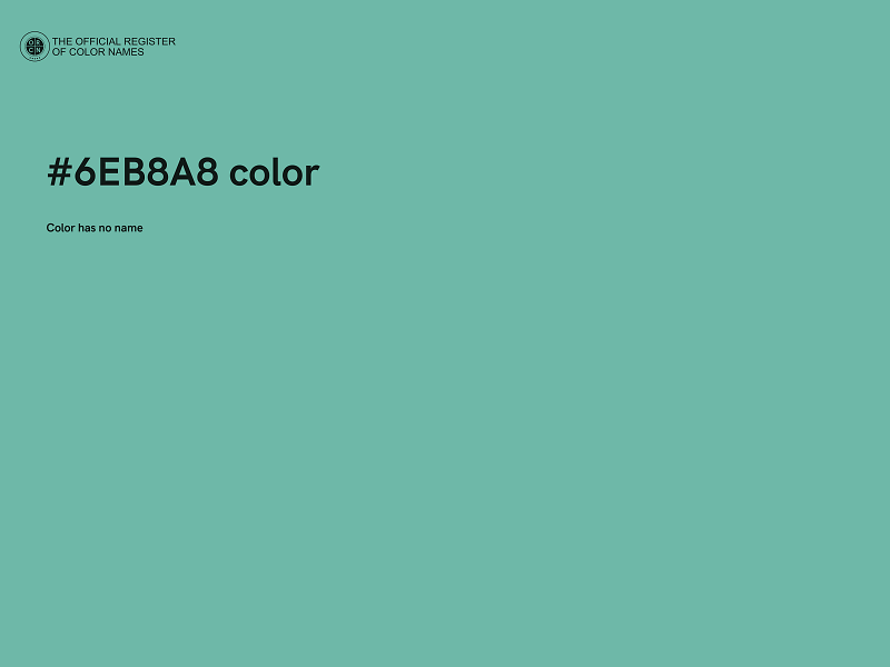 #6EB8A8 color image