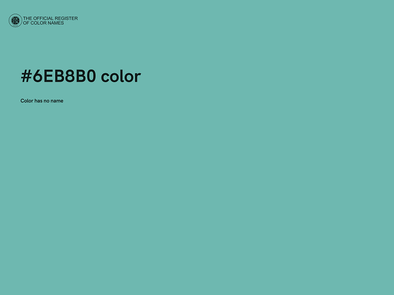 #6EB8B0 color image