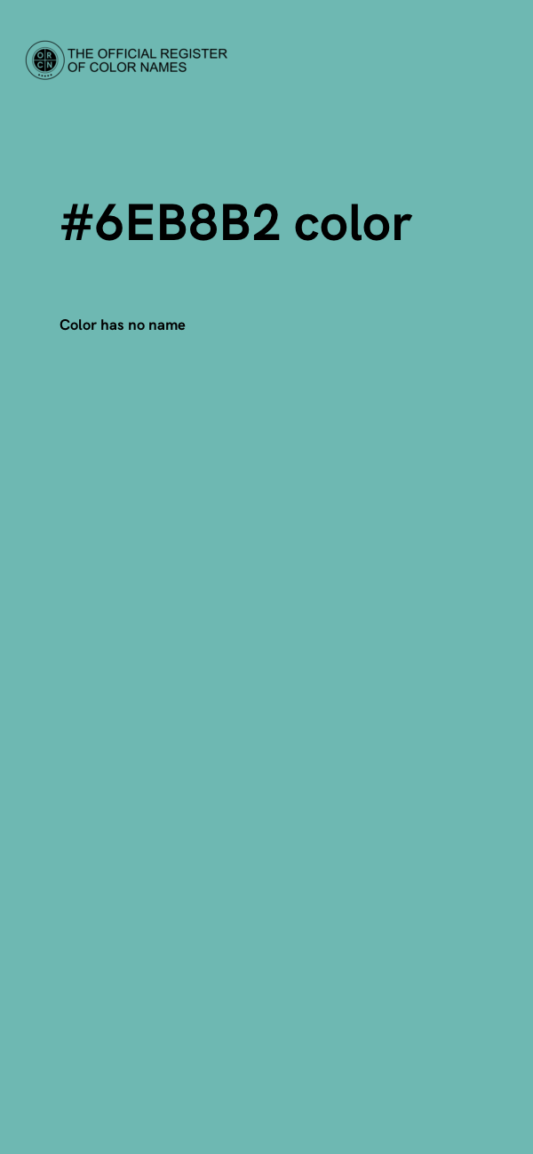 #6EB8B2 color image