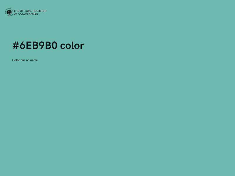 #6EB9B0 color image