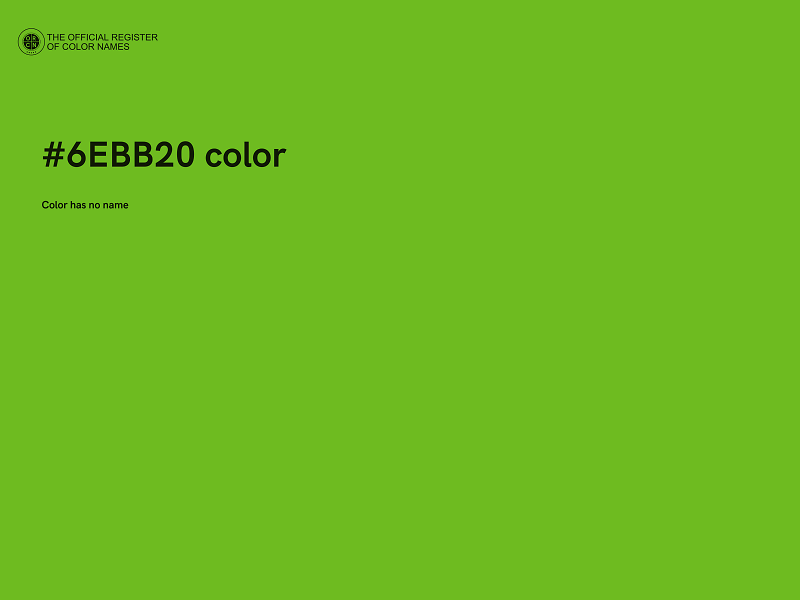 #6EBB20 color image