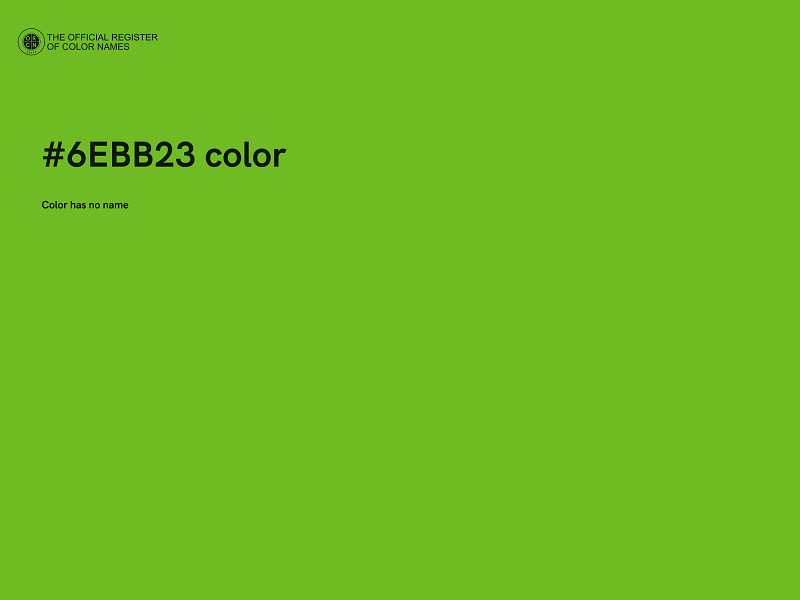 #6EBB23 color image