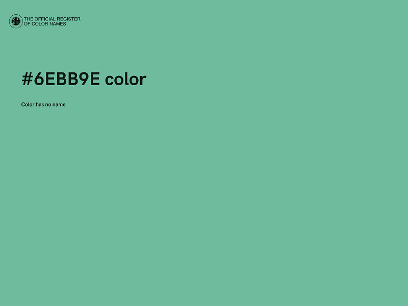 #6EBB9E color image