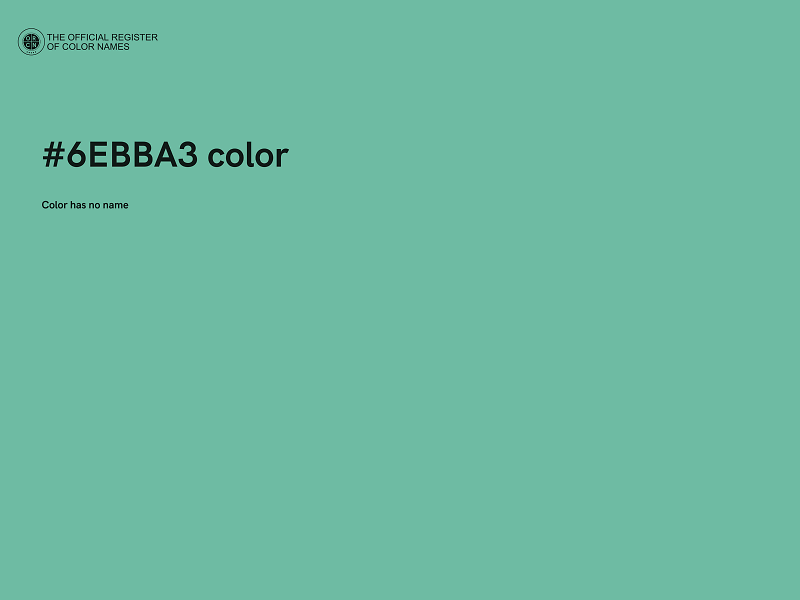 #6EBBA3 color image