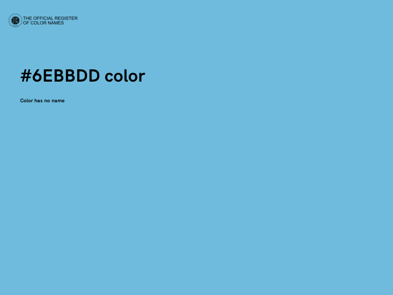 #6EBBDD color image