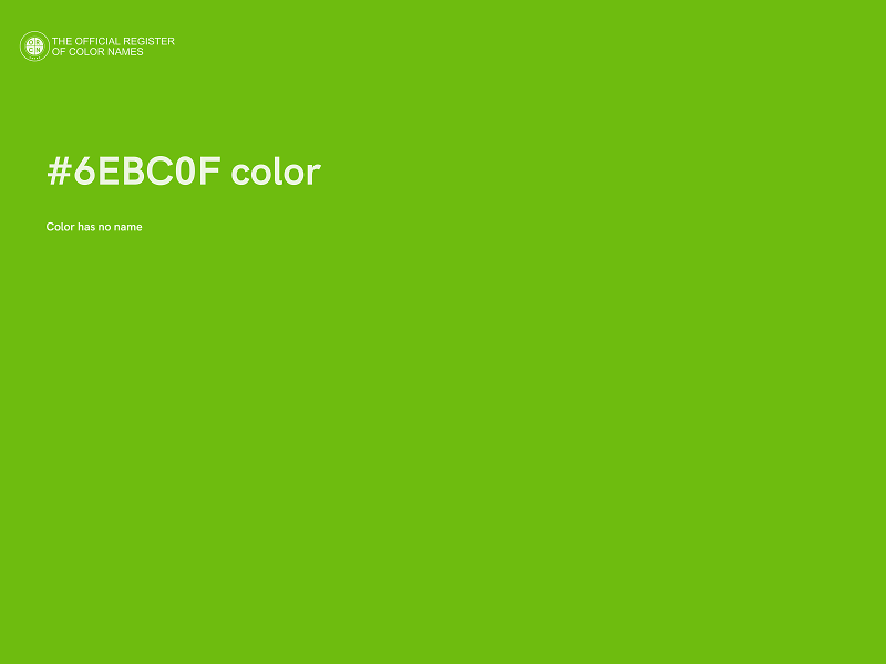 #6EBC0F color image