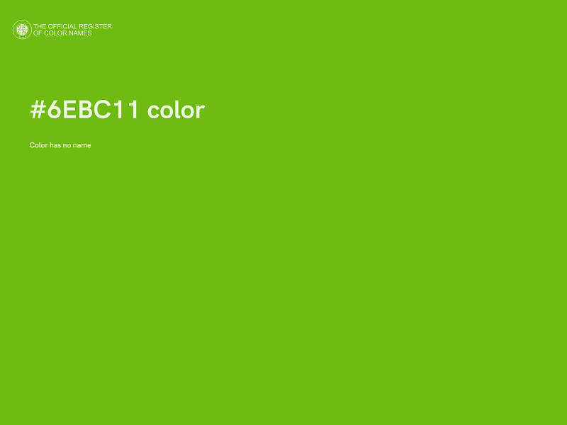 #6EBC11 color image