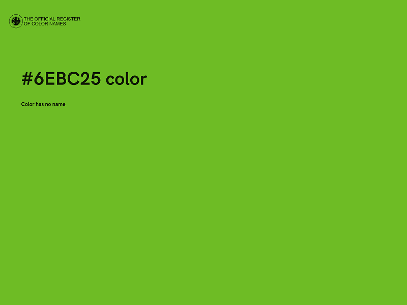 #6EBC25 color image