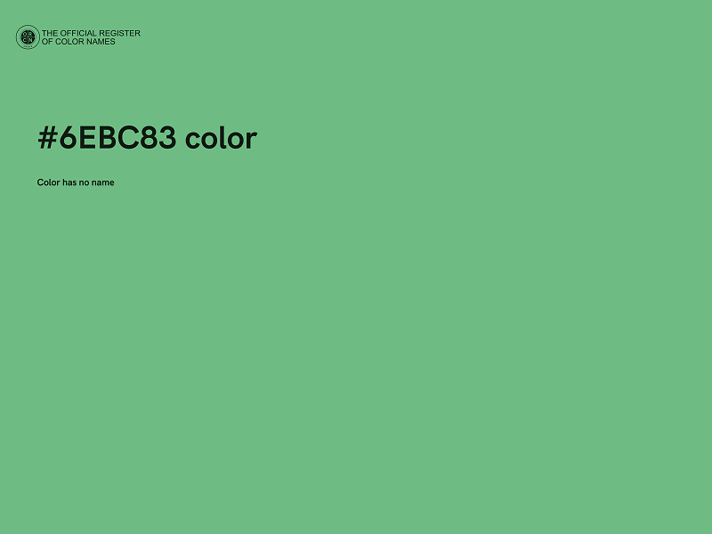 #6EBC83 color image
