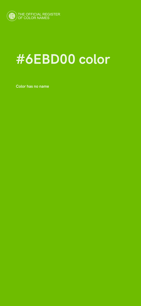 #6EBD00 color image