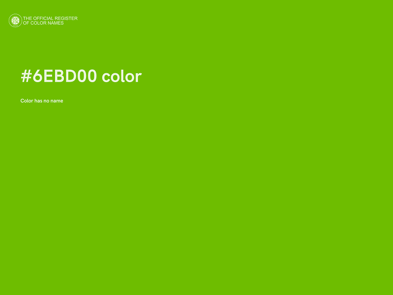 #6EBD00 color image
