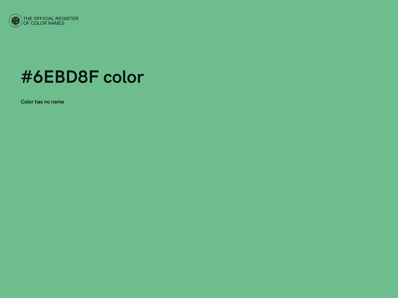 #6EBD8F color image