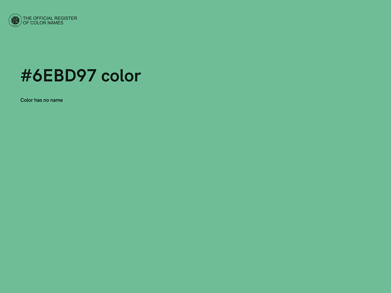 #6EBD97 color image