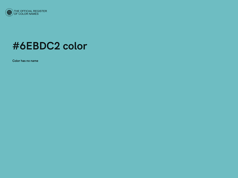 #6EBDC2 color image
