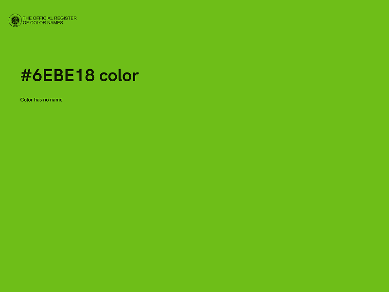 #6EBE18 color image