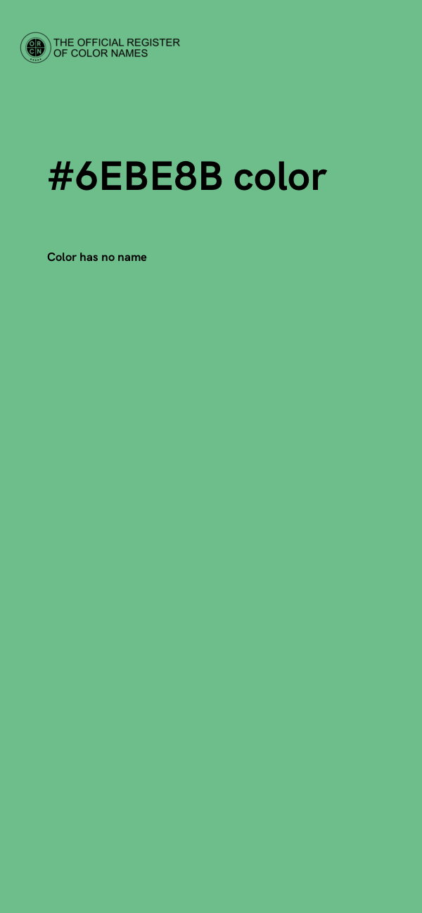 #6EBE8B color image