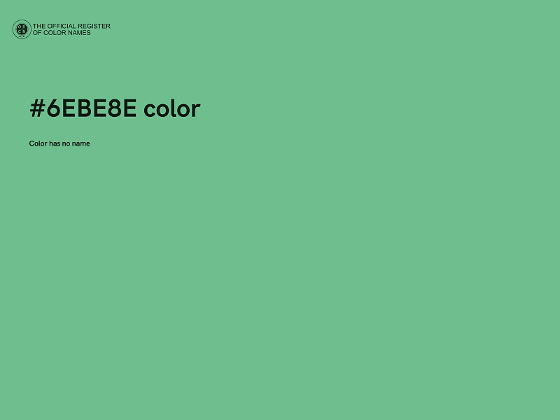 #6EBE8E color image