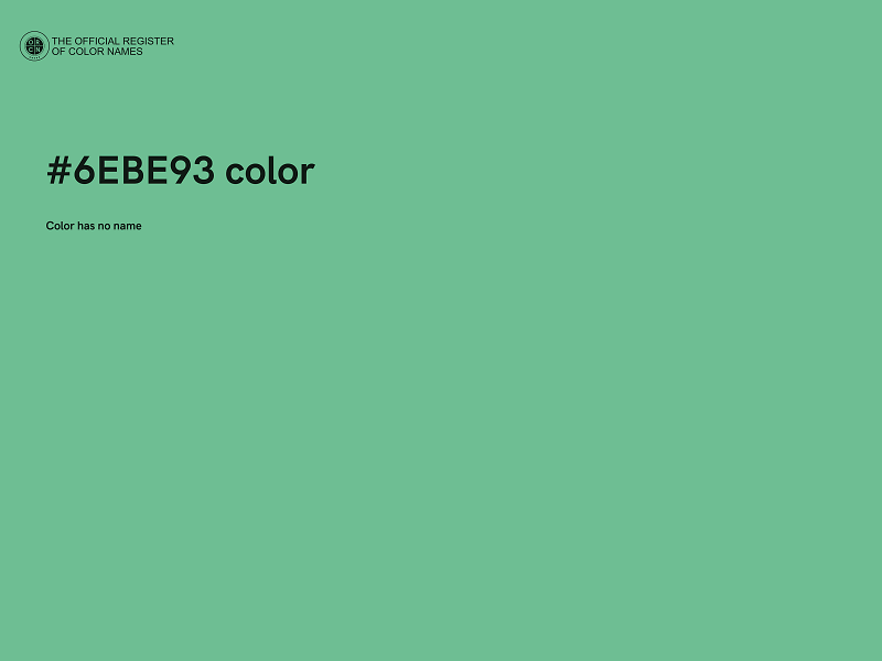 #6EBE93 color image