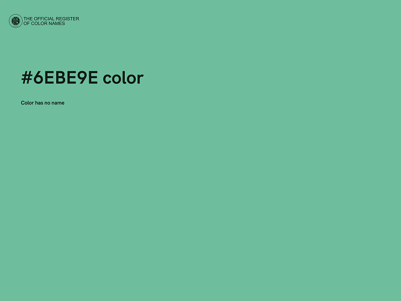 #6EBE9E color image