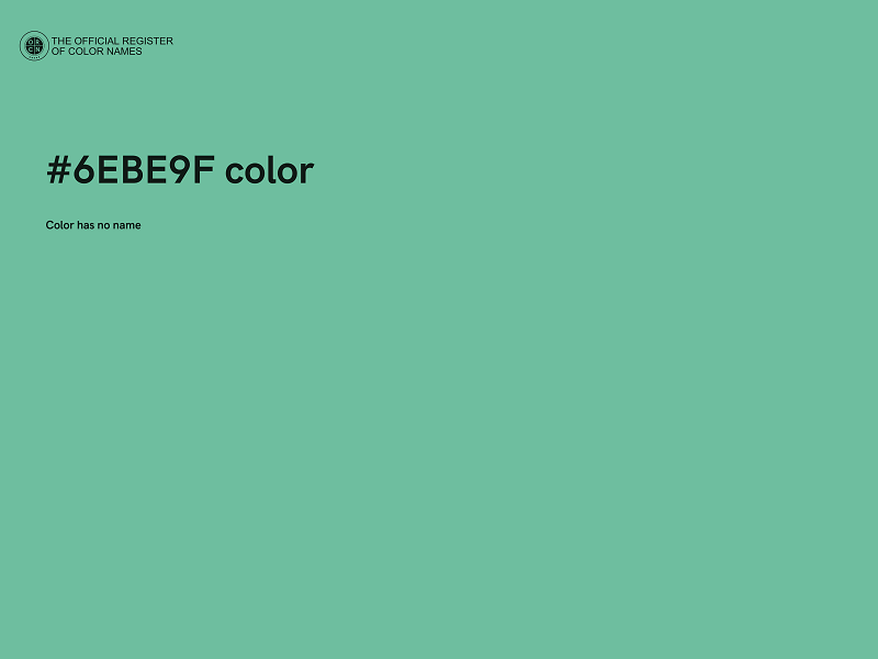 #6EBE9F color image