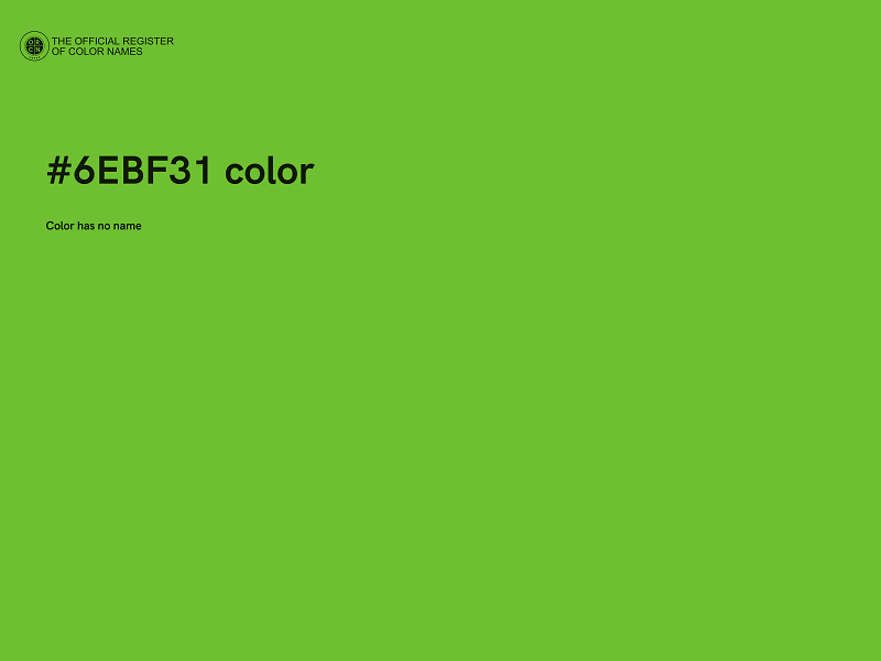 #6EBF31 color image