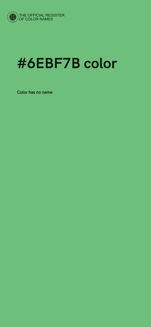 #6EBF7B color image