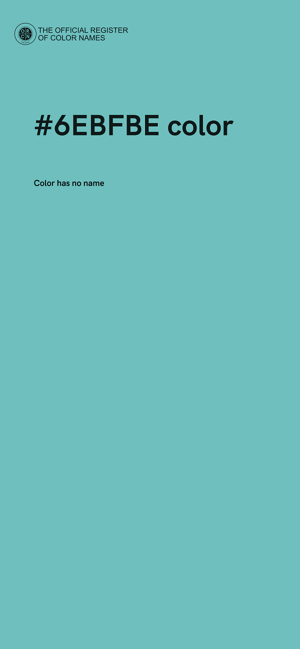 #6EBFBE color image