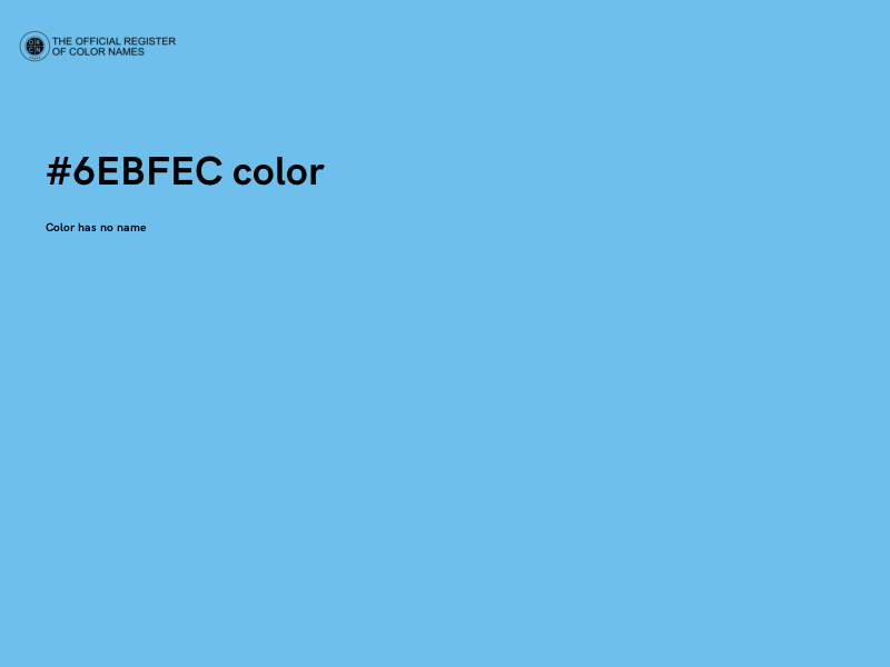 #6EBFEC color image