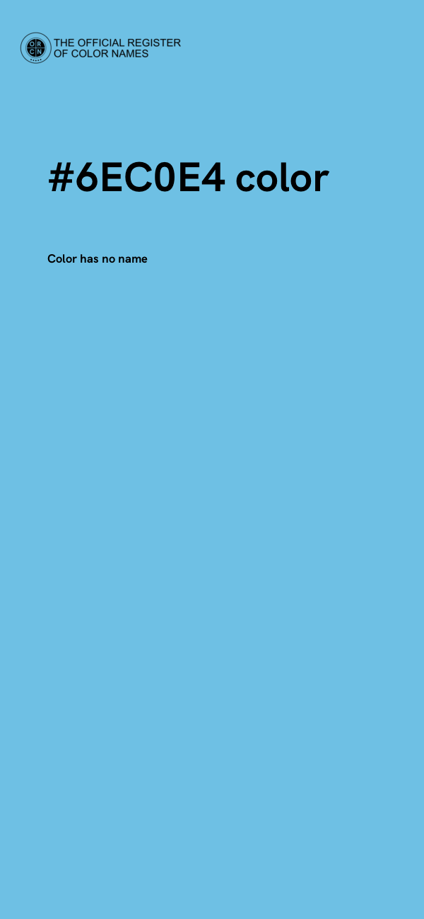 #6EC0E4 color image