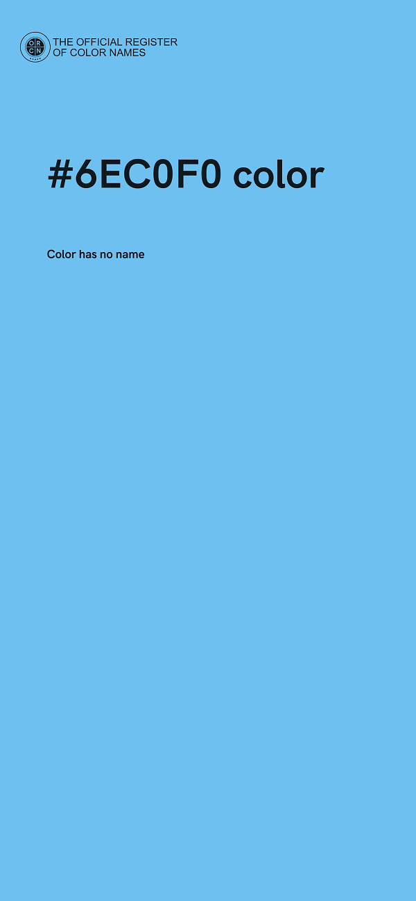#6EC0F0 color image