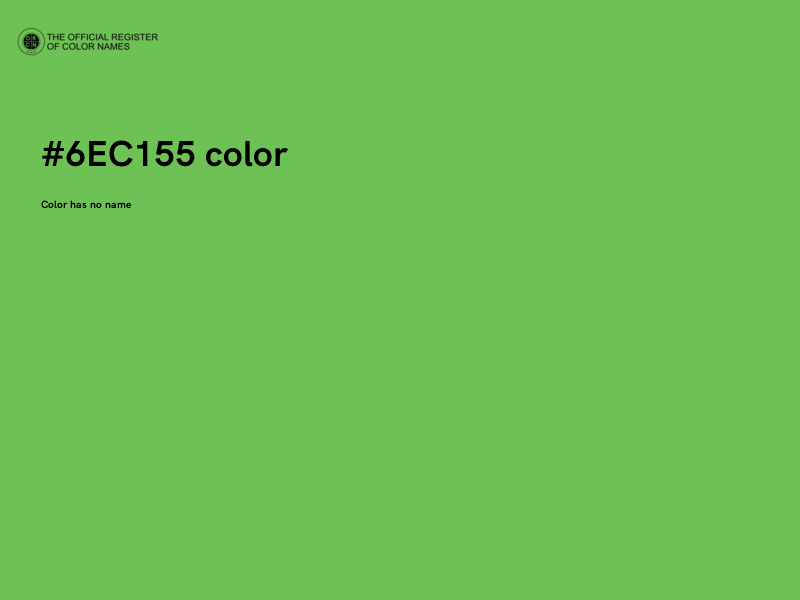 #6EC155 color image