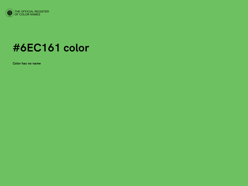 #6EC161 color image