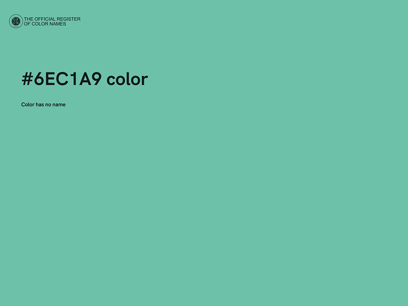 #6EC1A9 color image