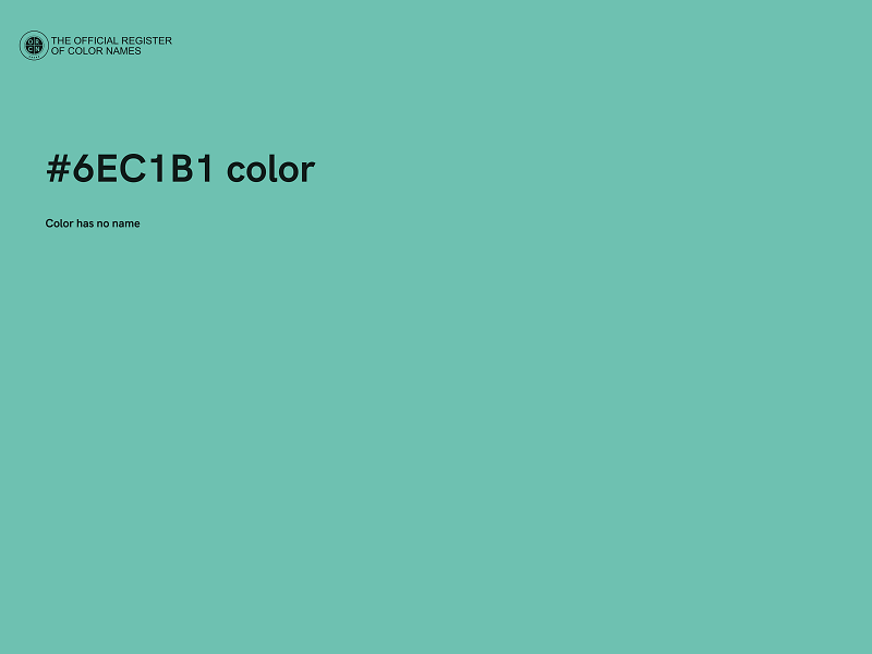 #6EC1B1 color image