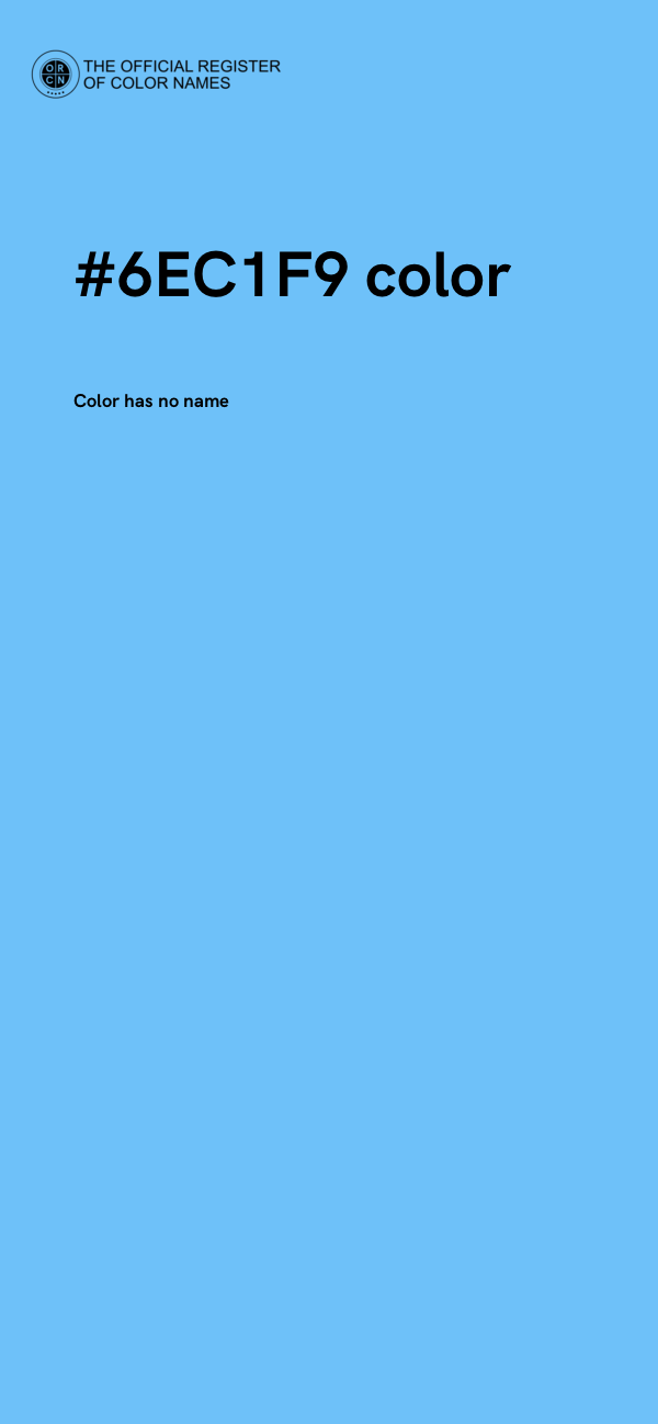 #6EC1F9 color image