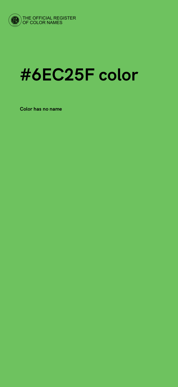 #6EC25F color image