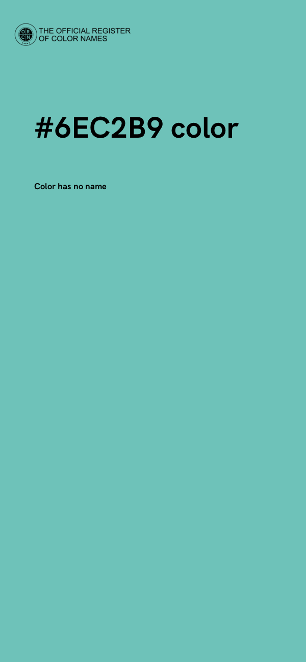 #6EC2B9 color image